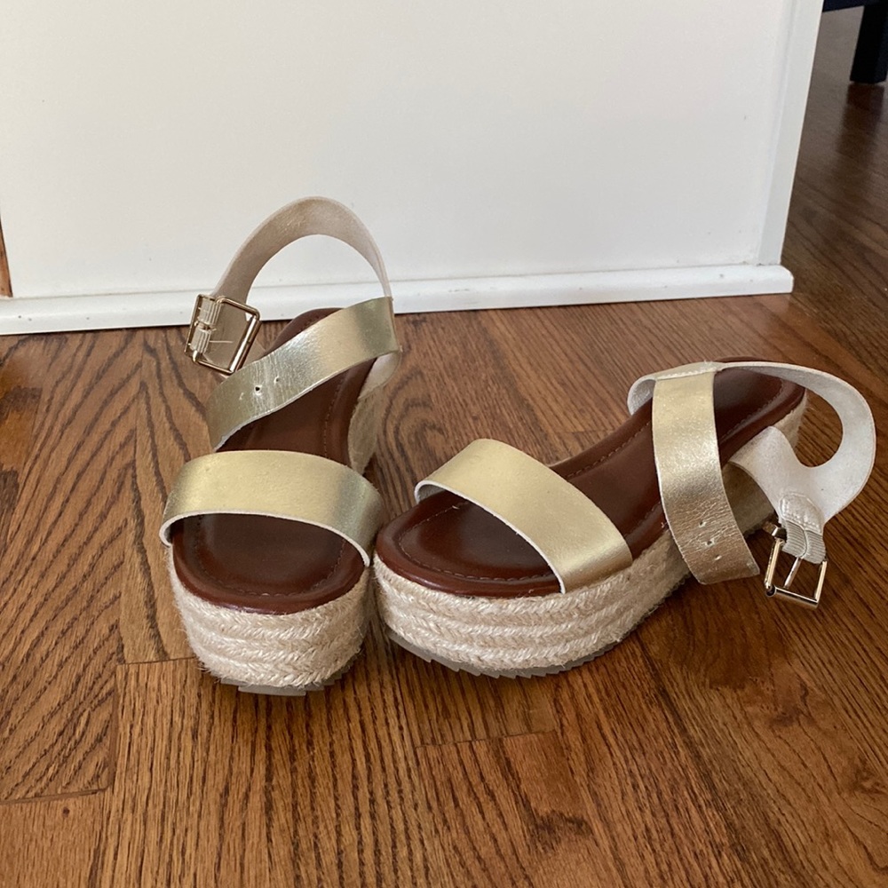 Target gold platform sandals